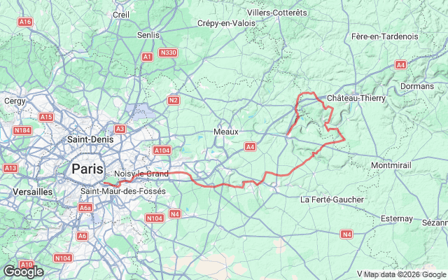 Paris → La Ferté sous Jouarre