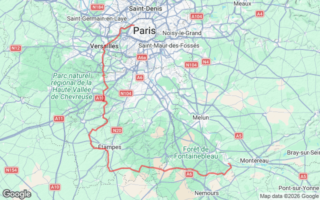 Paris → Moret-sur-Loing