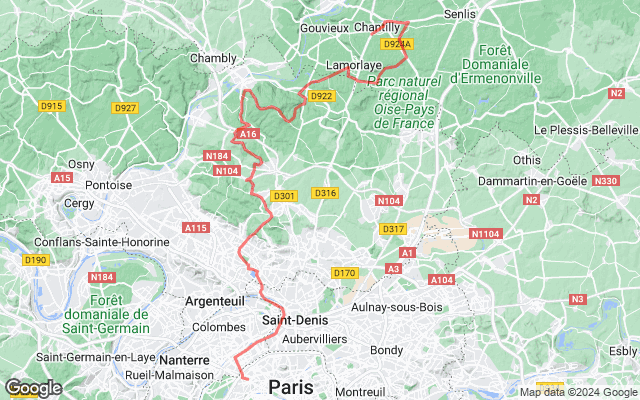 Paris → Chantilly