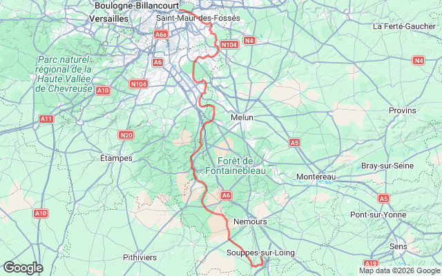 Paris → Château-Landon