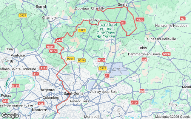 Paris → Chantilly