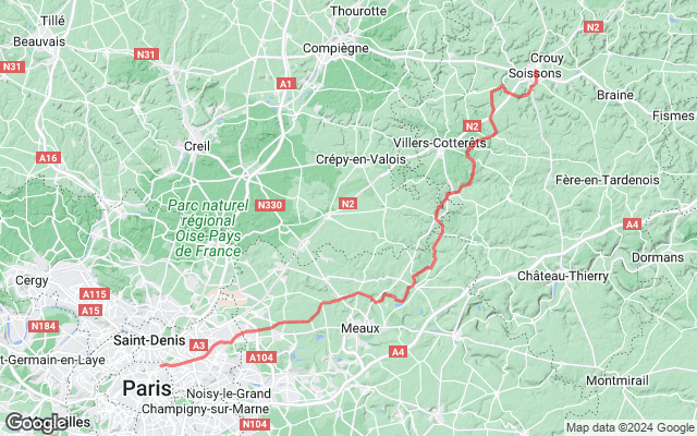 Paris → Soissons