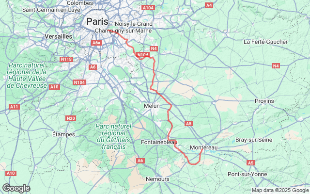 Paris → Montereau