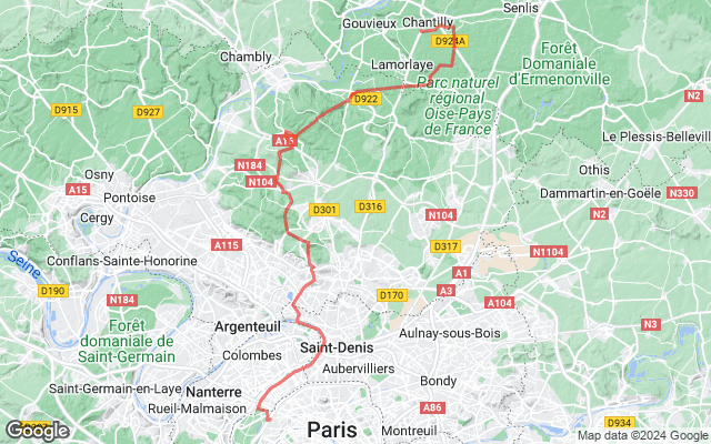 Paris → Chantilly — Gravel