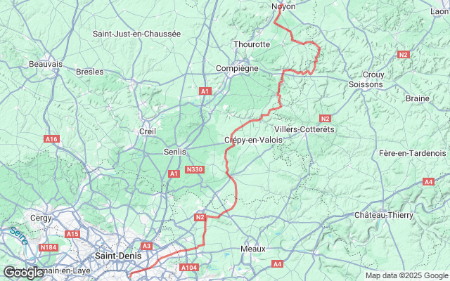 Paris → Noyon