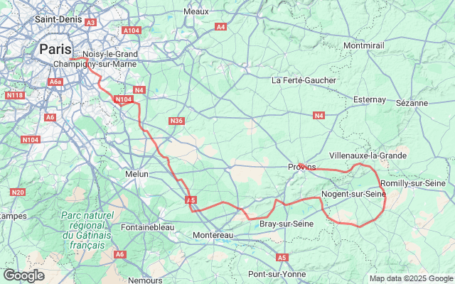 Paris → Provins