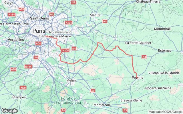 Paris → Provins