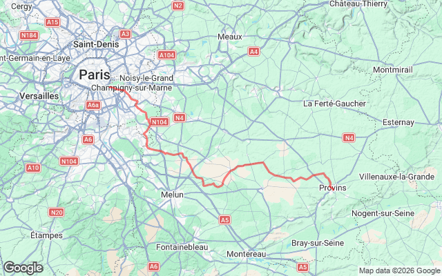 Paris → Provins