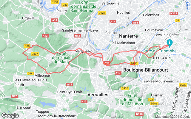 Paris → Feucherolles → Paris